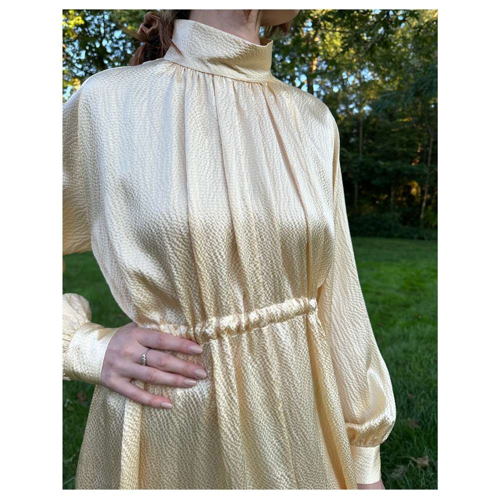 Rachel Comey Hammered Silk Hanley Maxi Dress Cream Adjustable Waist Size 0 BN - Picture 9 of 16